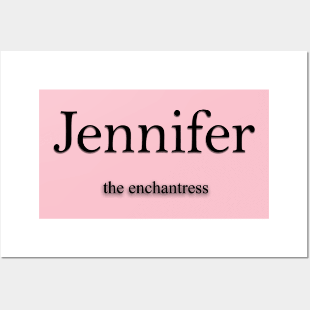 Jennifer Name meaning Wall Art by Demonic cute cat